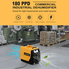 APTOOK 180 Pints Commercial Basement Dehumidifier with Pump OX-R180C APTOOK 180 Pints Commercial Basement Dehumidifier with Pump OX-R180C