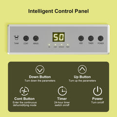 APTOOK 150 Pints 4000 Sq. Ft Auto Defrost Commercial Dehumidifier OX-70L APTOOK 150 Pints 4000 Sq. Ft Auto Defrost Commercial Dehumidifier OX-70L