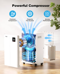 Lienuis OX-50P 50 Pints Dehumidifier for Basements Up to 4500 Sq.Ft