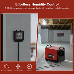 APTOOK 110 Pint Crawl Space Dehumidifier with Drain Hose OX-60PB