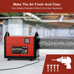 APTOOK 110 Pint Crawl Space Dehumidifier with Drain Hose OX-60PB