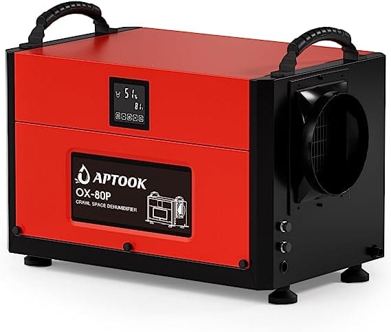 APTOOK 230Pin tCrawl Space Dehumidifier for 4000Sq.Ft with Drain Hose OX-80P