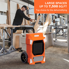 APTOOK 190 Pints Pro Commercial Dehumidifier with Pump for Basements OX-R190B