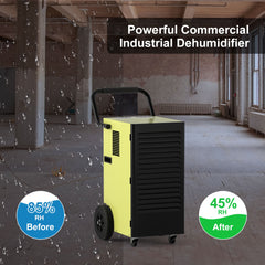 APTOOK 150 Pints 4000 Sq. Ft Auto Defrost Commercial Dehumidifier OX-70L