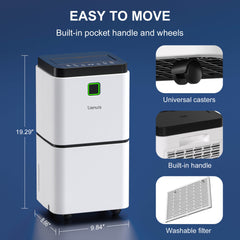 Lienuis 25 Pints 1500 Sq. Ft. Dehumidifier for Home and Basements OX-25P