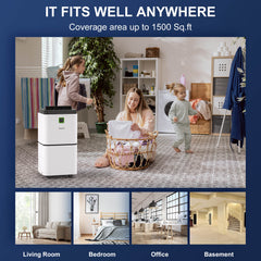 Lienuis 25 Pints 1500 Sq. Ft. Dehumidifier for Home and Basements OX-25P